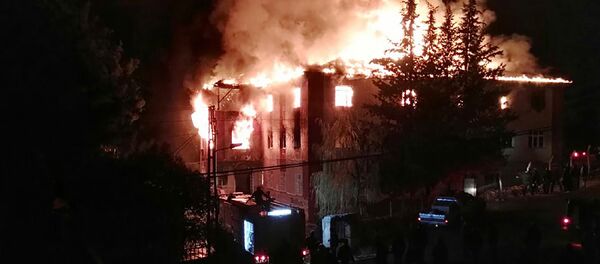 Түркиянын түштүгүндө Адана облусунун Аладаг районундагы өрт чыккан жатакана - Sputnik Кыргызстан