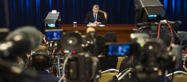 Пресс-конференция президента КР Алмазбека Атамбаева по итогам 2016 года - Sputnik Кыргызстан