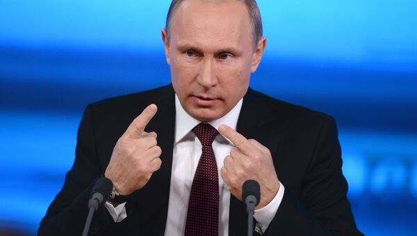 Большая пресс-конференция Владимира Путина. Архивное фото - Sputnik Кыргызстан