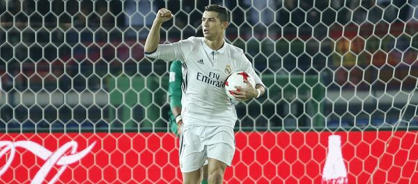 Португальский нападающий Реала Криштиану Роналду во время матча - Sputnik Кыргызстан
