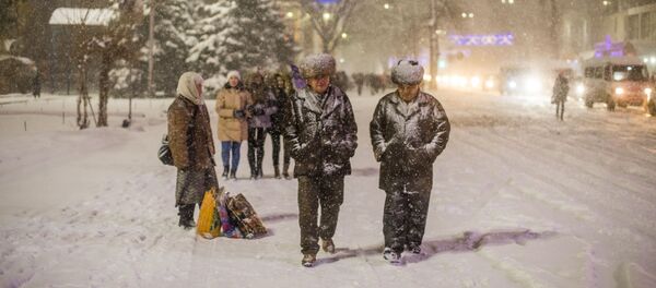 Сильный снегопад в Бишкеке - Sputnik Кыргызстан