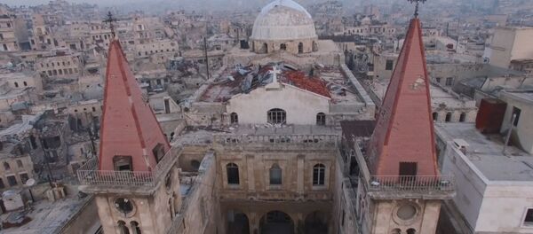 С высоты птичьего полета: северная столица Сирии после изгнания боевиков - Sputnik Кыргызстан