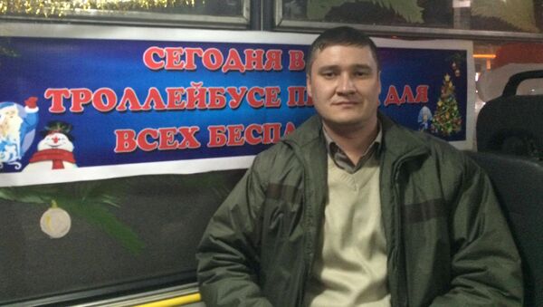 Организатор акции День бесплатного проезда в троллейбусе Ринат Шамсутдинов - Sputnik Кыргызстан