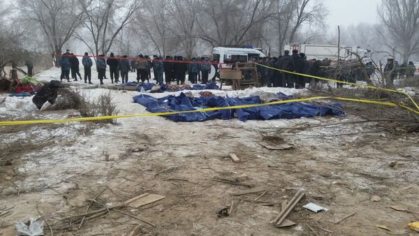 Тела погибших при крушении самолета Boeing-747 недалеко от аэропорта Манас - Sputnik Кыргызстан