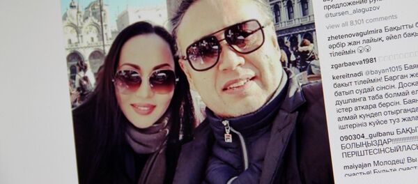 Снимок с социальной сети Instagram пользователя bayanmaxatkyzy. Известный казахстанский продюсер Баян Максаткызы и бизнесмен Турсынгали Алагузов - Sputnik Кыргызстан