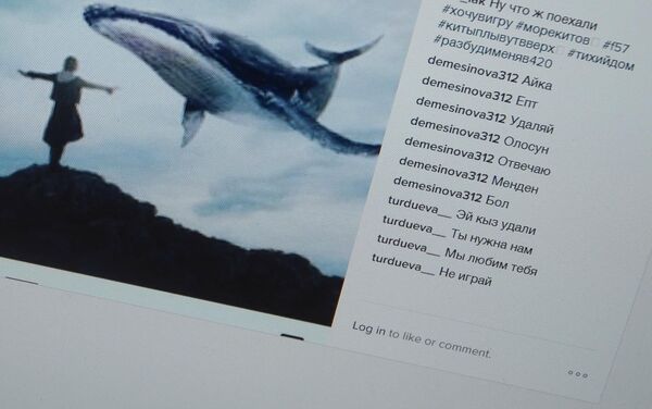 Снимок с социальной сети Instagram пользователей с группы смерти хештегами море китов, тихий дом, хочу в игру, разбуди меня в 4.20 - Sputnik Кыргызстан