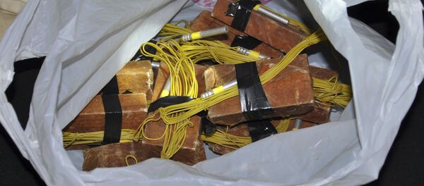 Взрывчатые вещества, изъятые сербской полицией - Sputnik Кыргызстан