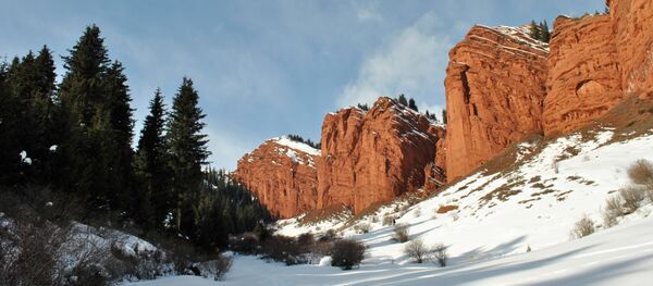 Ущелье Джеты-Огуз в Иссык-Кульской области Ущелье Джеты-Огуз в Иссык-Кульской области - Sputnik Кыргызстан