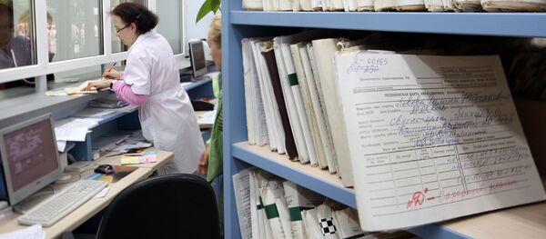 Регистратура поликлиники. Архивное фото - Sputnik Кыргызстан