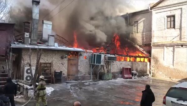 В Ташкенте сгорел кыргызский ресторан Mamas - Sputnik Кыргызстан
