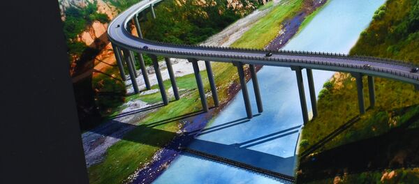 Эскиз эстакадного моста на альтернативной дороге север — юг - Sputnik Кыргызстан