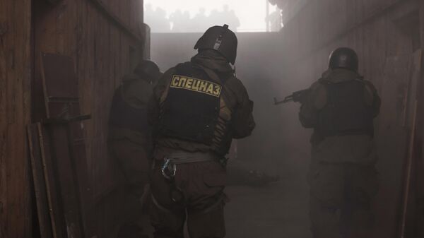 Сотрудники спецназа во время учений. Архивное фото - Sputnik Кыргызстан