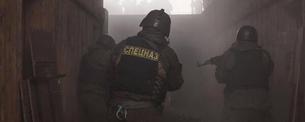 Сотрудники силовых структур во время учений. Архивное фото - Sputnik Кыргызстан