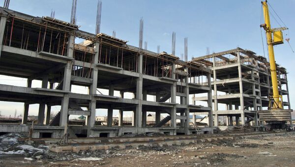 Строительство дома для сотрудников МВД в Джалал-Абаде - Sputnik Кыргызстан