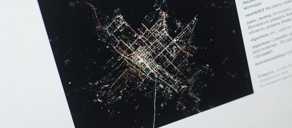 Снимок с instagram пользователя novitskiy_iss. Вид на ночной Бишкек из космоса - Sputnik Кыргызстан