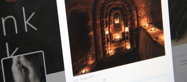 Подземный храм ордена тамплиеров найденный в Британии, фото со страницы Твиттер пользователя Lisa Brouwers - Sputnik Кыргызстан