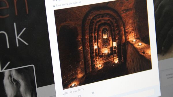 Подземный храм ордена тамплиеров найденный в Британии, фото со страницы Твиттер пользователя Lisa Brouwers - Sputnik Кыргызстан
