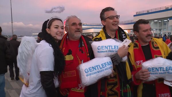 Как встретили футбольных фанатов из Бельгии в Сочи - Sputnik Кыргызстан