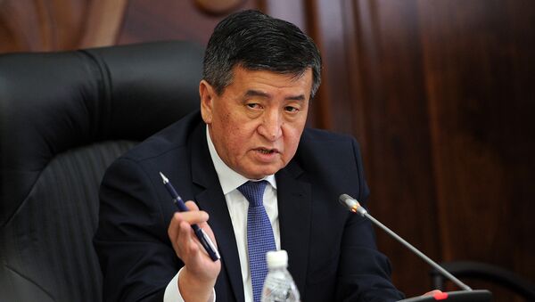 Премьер-министра Кыргызской Республики Сооронбай Жээнбекова на рабочем совещании. Архивное фото - Sputnik Кыргызстан