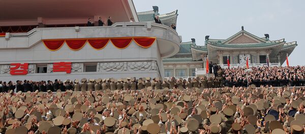 Түндүк кореяда Ким Ир Сендин 105-жылдыгын майрамдоо. Архив - Sputnik Кыргызстан