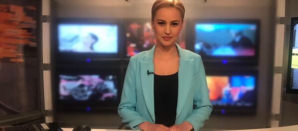 Журналистка, телеведущая Пятого канала Евгения Губина. Архивное фото - Sputnik Кыргызстан