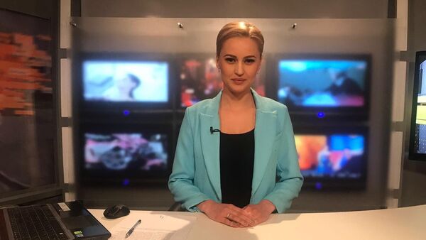 Журналистка, телеведущая Пятого канала Евгения Губина. Архивное фото - Sputnik Кыргызстан