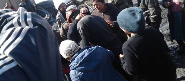 Прорыв грунтовых вод в шахте в селе Жыргалан Ак-Сууйского района Иссык-Кульской области Прорыв грунтовых вод в шахте в селе Жыргалан Ак-Сууйского района Иссык-Кульской области - Sputnik Кыргызстан