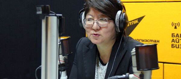 Маданият, маалымат жана туризм министринин орун басары Айнура Темирбекова маек учурунда - Sputnik Кыргызстан