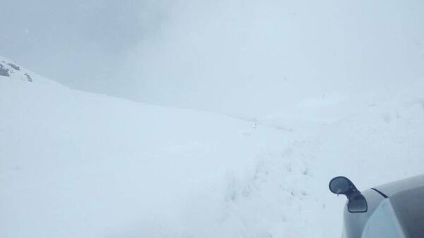 Сильный снегопад в селе Ак-Чий и Боз учук Ак-Суйского района Иссык-Кульской области - Sputnik Кыргызстан