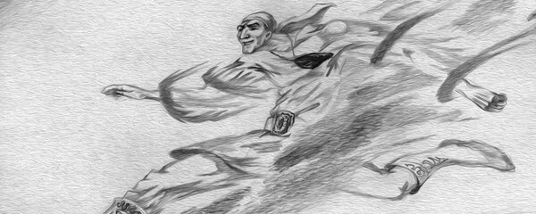 Иллюстрация Замира Илипова из кыргызской сказки Куюн Мамыт. Архивное фото Иллюстрация Замира Илипова из кыргызской сказки Куюн Мамыт. Архивное фото - Sputnik Кыргызстан