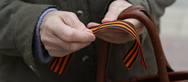 Акция Георгиевская ленточка в городах России - Sputnik Кыргызстан