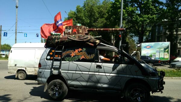 Автопробег в честь дня Победы в Бишкеке - Sputnik Кыргызстан