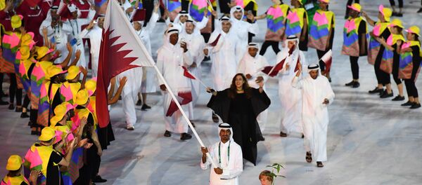Спортсмены из Катара на открытии олимпийских игр в Рио-Де-Жанейро. Архивное фото - Sputnik Кыргызстан