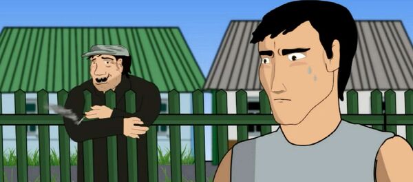 Кадр из короткометражного анимационного фильма Соседи восьмиклассника Батыркана Ильясова - Sputnik Кыргызстан