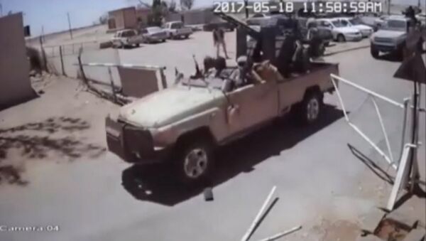 Нападение на авиабазу в Ливии. Съемка камеры слежения - Sputnik Кыргызстан
