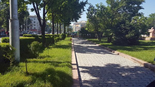 Оцепление района здания Национальной филармонии в Бишкеке - Sputnik Кыргызстан