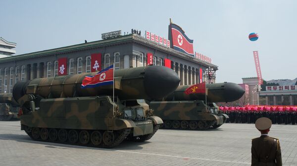 Пусковые установки межконтинентальных баллистических ракет Корейской народной армии. Архивное фото - Sputnik Кыргызстан