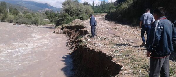 Аксы районунда 4-июнда нөшөрлөгөн жамгырдан улам Падыша-Ата, Итагар, Авлетим дарыяларынын деңгээли көтөрүлүп райондогу Авлетим, Кашка-Суу, Кызыл-Туу айыл аймактарында кооптуу абал жаралды - Sputnik Кыргызстан