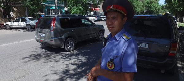 Бишкектик инспектор эмнеге нөшөргө карабай жол кыймылын жөнгө салганын айтып берди - Sputnik Кыргызстан