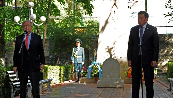 Встреча премьер-министра Сооронбая Жээнбекова с генсеком ООН Антониу Гутерришем - Sputnik Кыргызстан