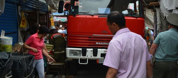 Пожарно – тактические учения на территории рынка Ош базары - Sputnik Кыргызстан