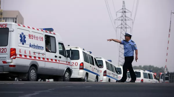 Автомобили скорой помощи в Китае. Архивное фото  - Sputnik Кыргызстан