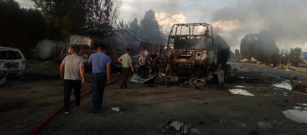 Взрыв газовых балонов в автозаправочной станции в Иссык-Кульской области - Sputnik Кыргызстан