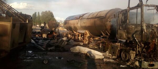 Взрыв газовых балонов в автозаправочной станции в Иссык-Кульской области - Sputnik Кыргызстан