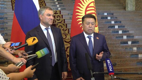Встречи с торага и президентом — кадры первого визита спикера Госдумы в КР - Sputnik Кыргызстан