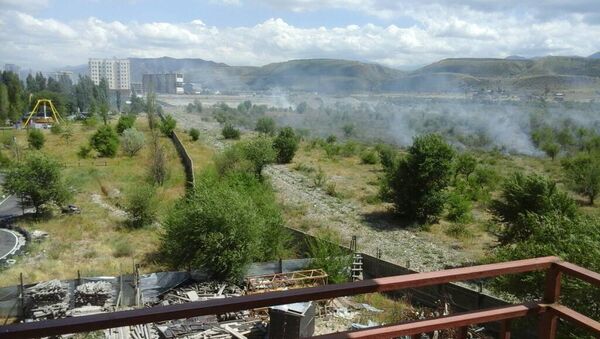 Пожар сухостоя в районе парка Асанбай - Sputnik Кыргызстан