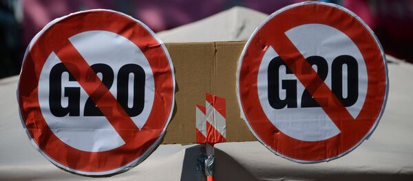 Акции протеста в Гамбурге - Sputnik Кыргызстан