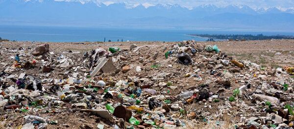 Самопроизвольная свалка мусора в поселке Тамчы Самопроизвольная свалка мусора в поселке Тамчы - Sputnik Кыргызстан