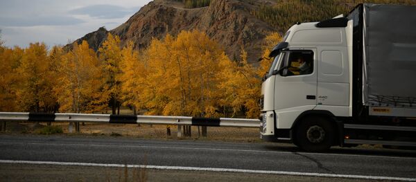 Грузовая машина на трассе. Архивное фото - Sputnik Кыргызстан
