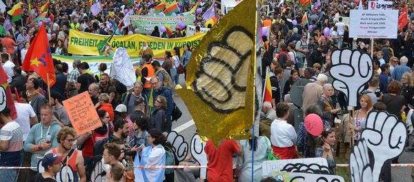 Акции протеста в Гамбурге - Sputnik Кыргызстан